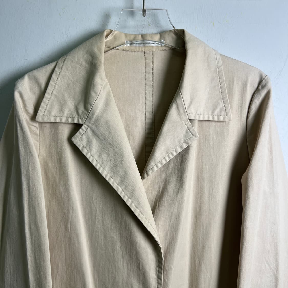 Y's 요지 야마모토 오픈 칼라 하프 코트  상품이미지4