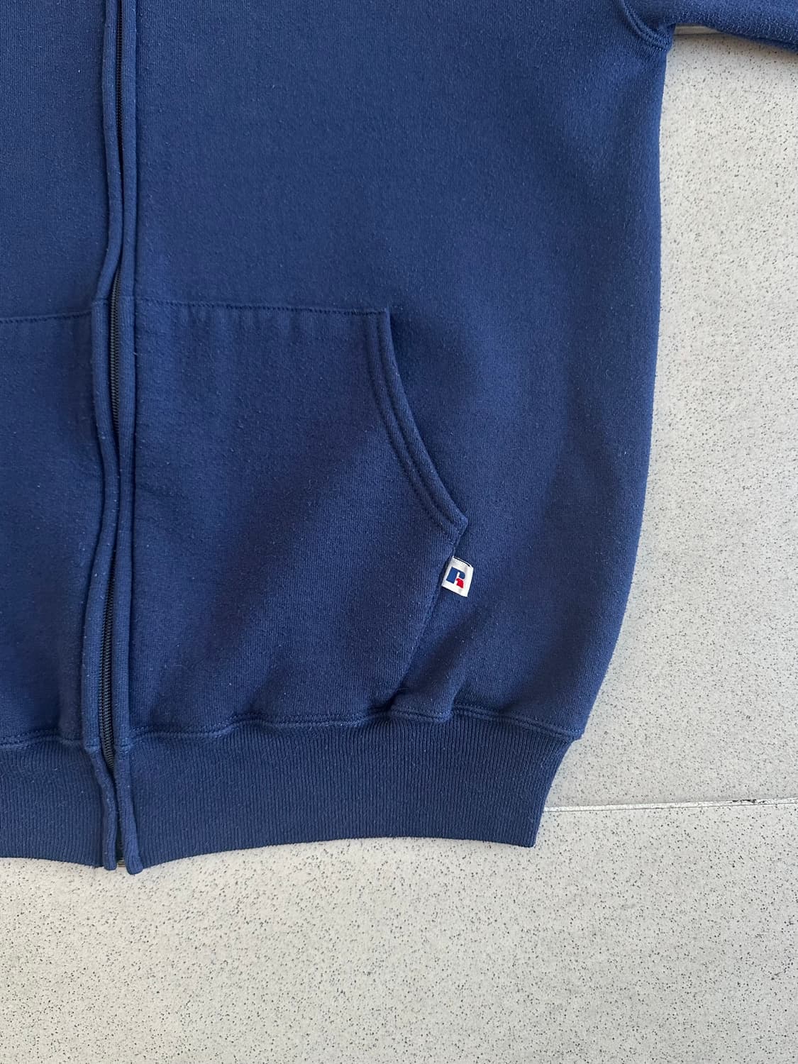 90s 빈티지 러셀 후드집업 네이비 L USA 상품이미지3