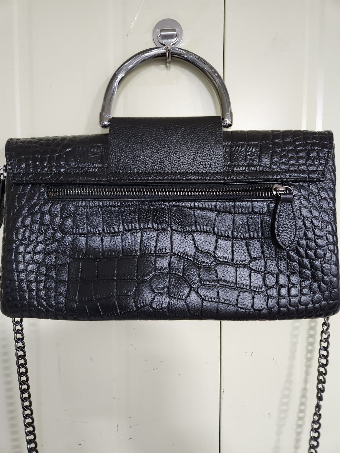 지센 블랙 악어 패턴 핸드백 상품이미지2