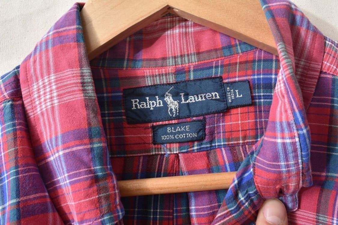 폴로 랄프로렌 체크 반팔 셔츠 L M0351 상품이미지6