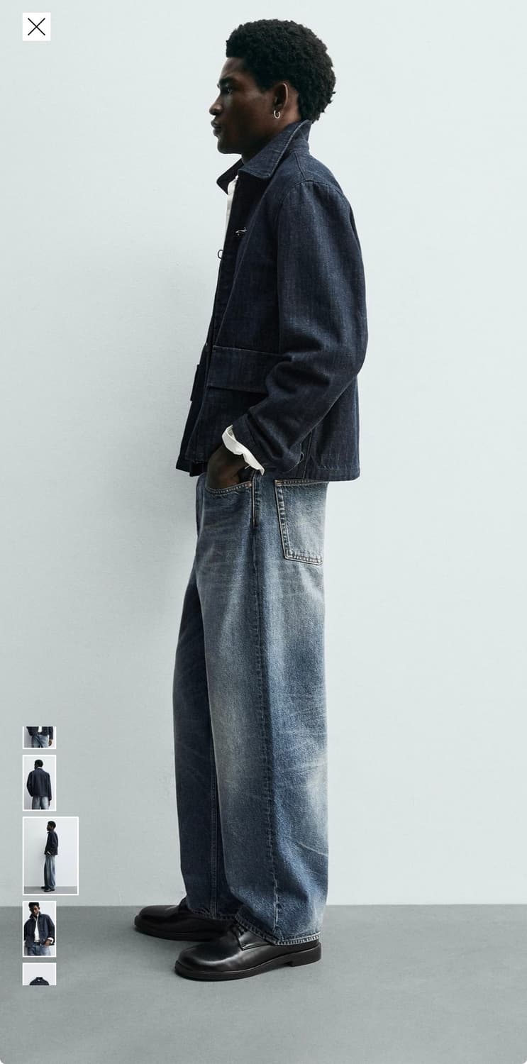 자라 Zara 토글 데님 자켓 M size 새상품 4470/341/40 상품이미지6