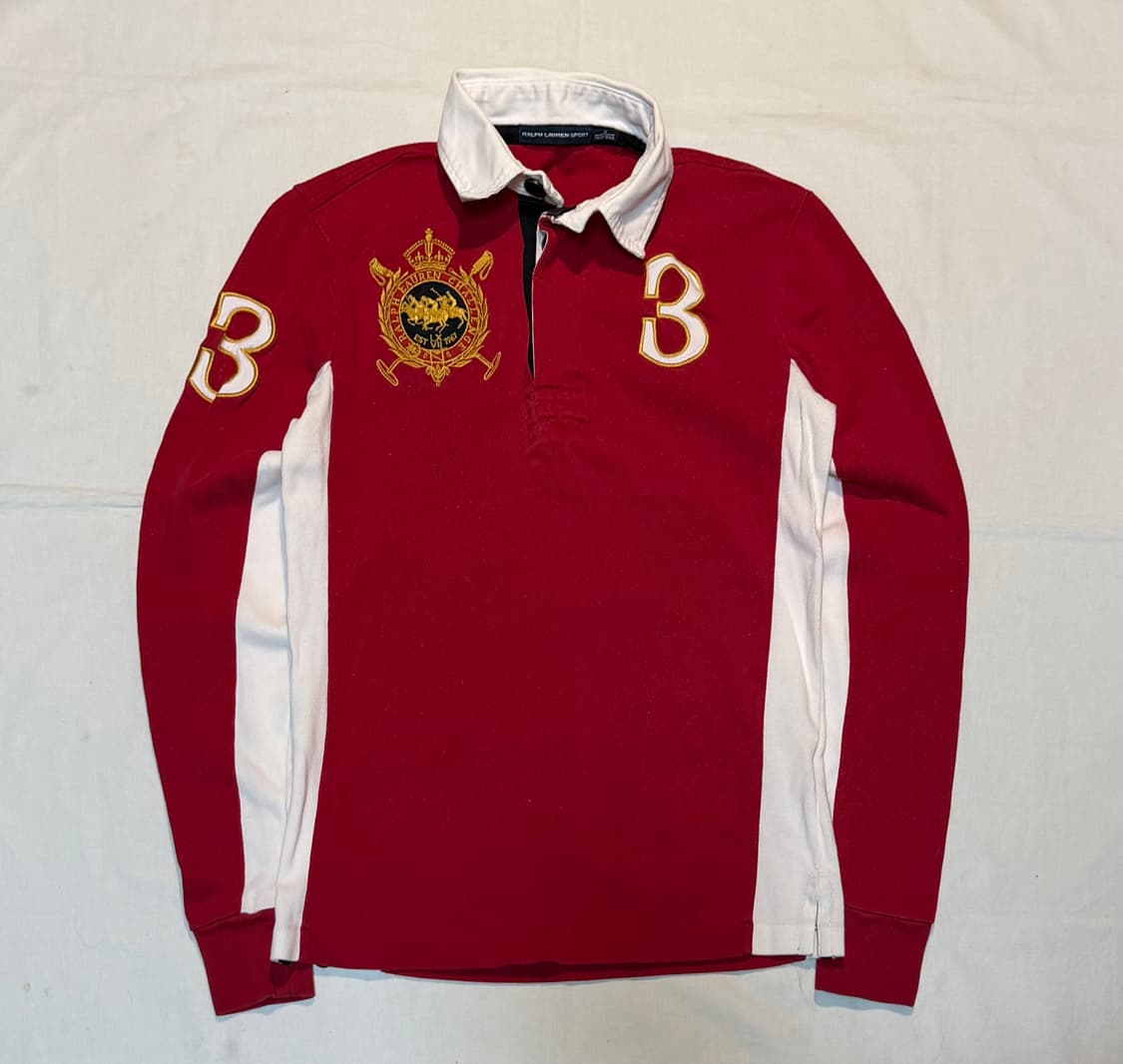 폴로 랄프로렌 스포츠 빅포니 치프키프 롱슬리브 럭비티 레드 상품이미지2