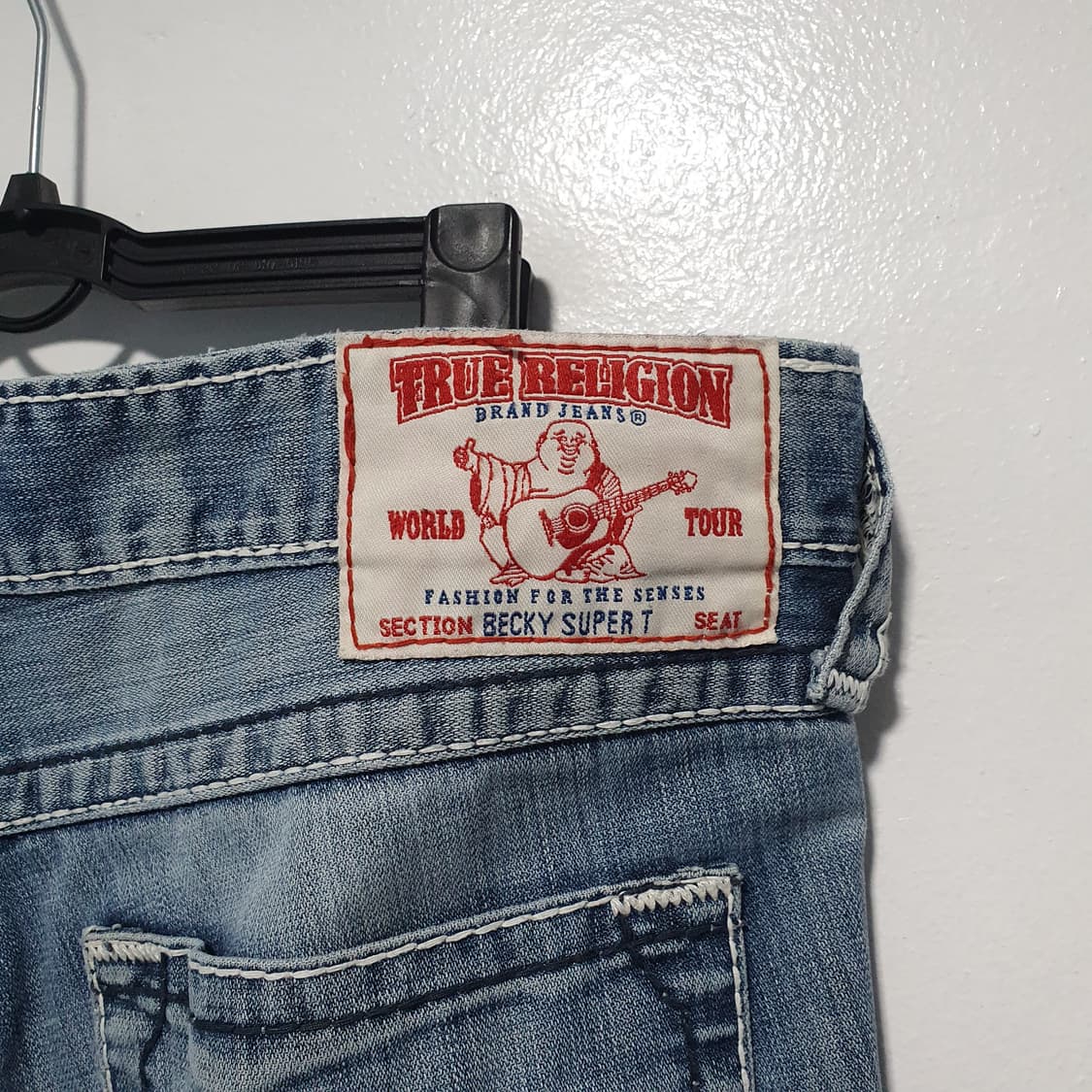 34인치) 트루릴리전 USA 베키 슈퍼 티 U 스티치 데님 팬츠 연청 상품이미지10