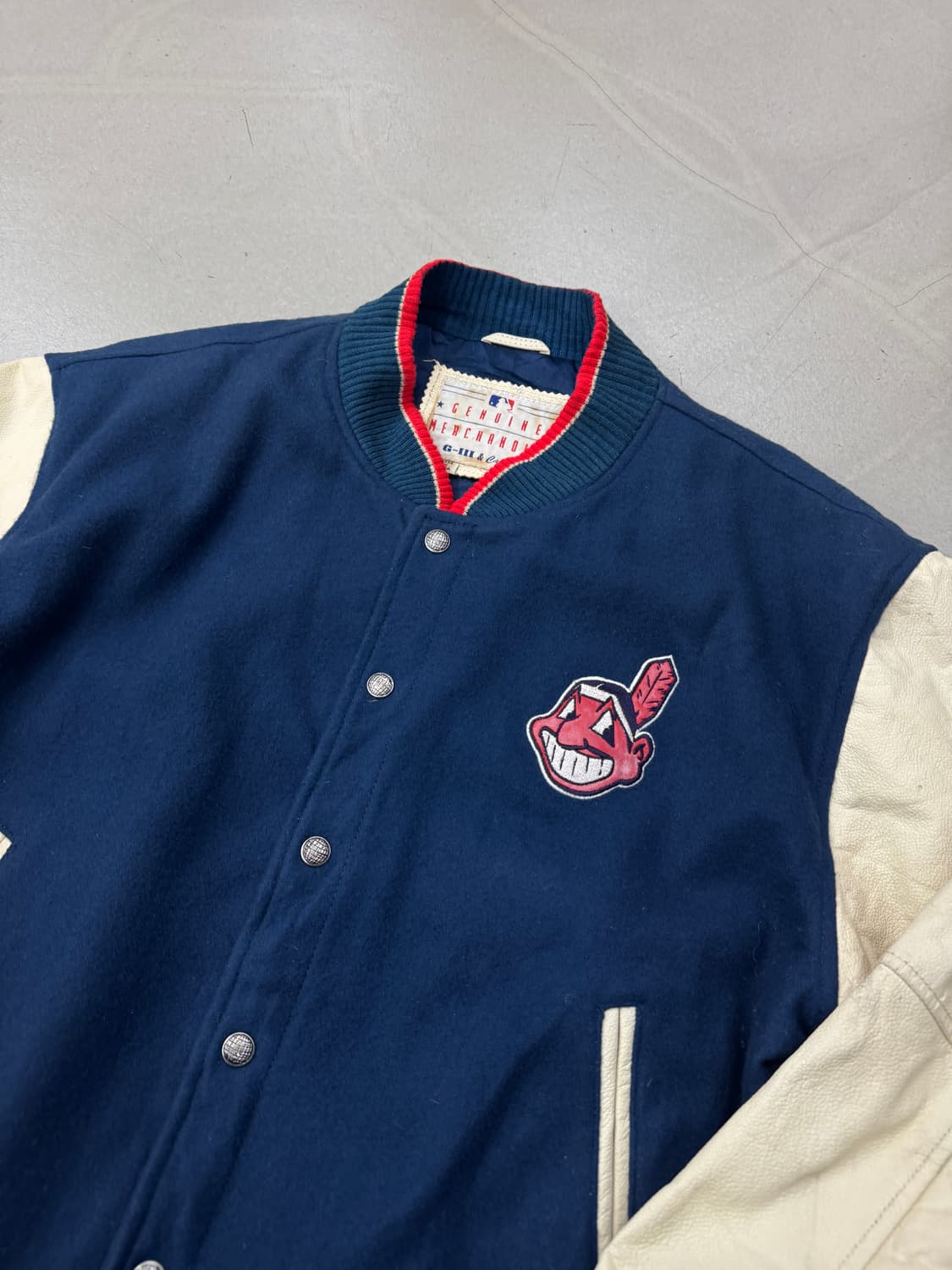 G-III 90S 클리브랜드 레더 바시티 자켓 M 상품이미지2