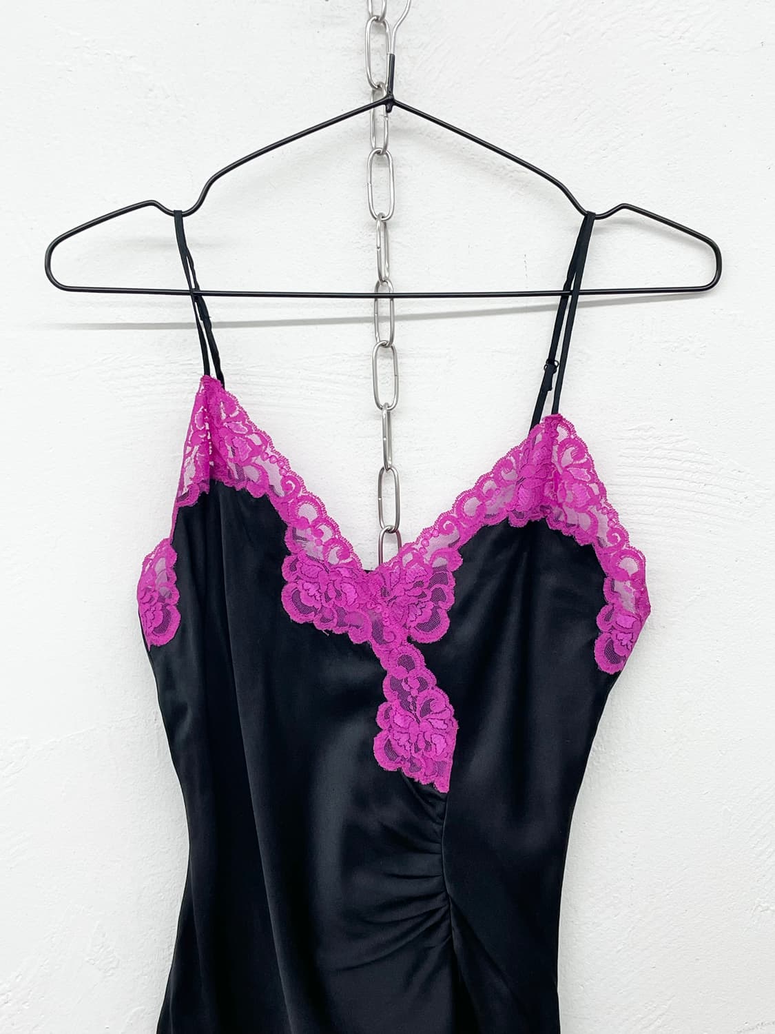 모르간 실크 셔링 레이스 슬립 상품이미지6