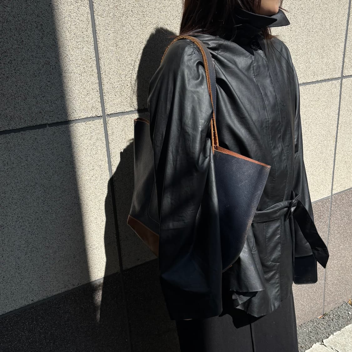 vtg cowhide tone tote bag 상품이미지3