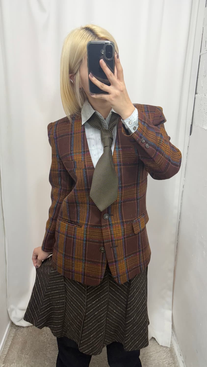 싱글 브레스티드 울 블레이저 자켓 상품이미지2