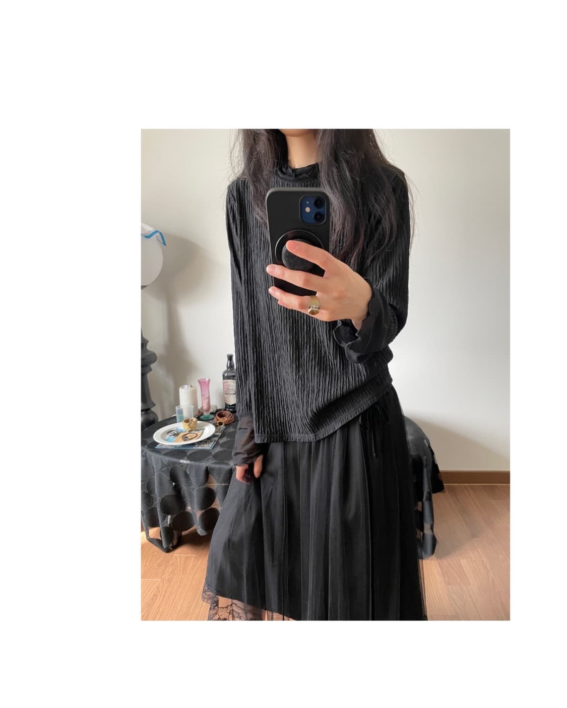 wrinkle layered top 상품이미지3