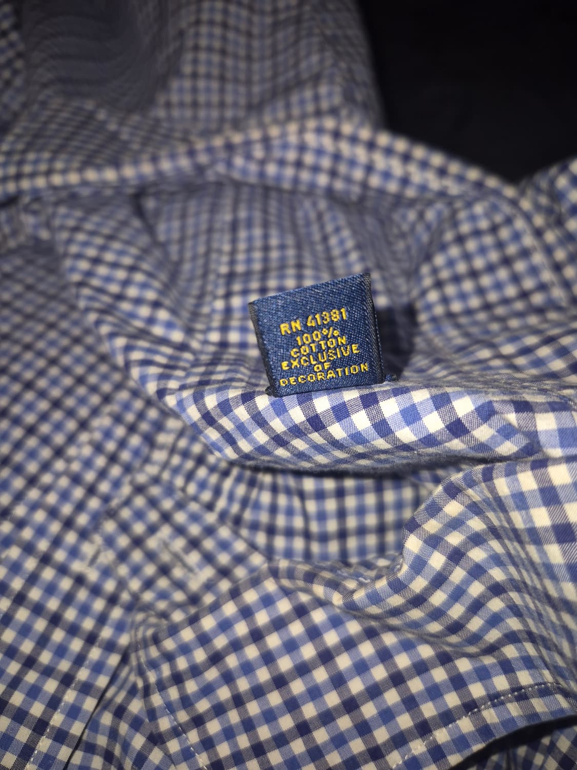 폴로 랄프로렌 체크 블루 셔츠 XL 상품이미지5