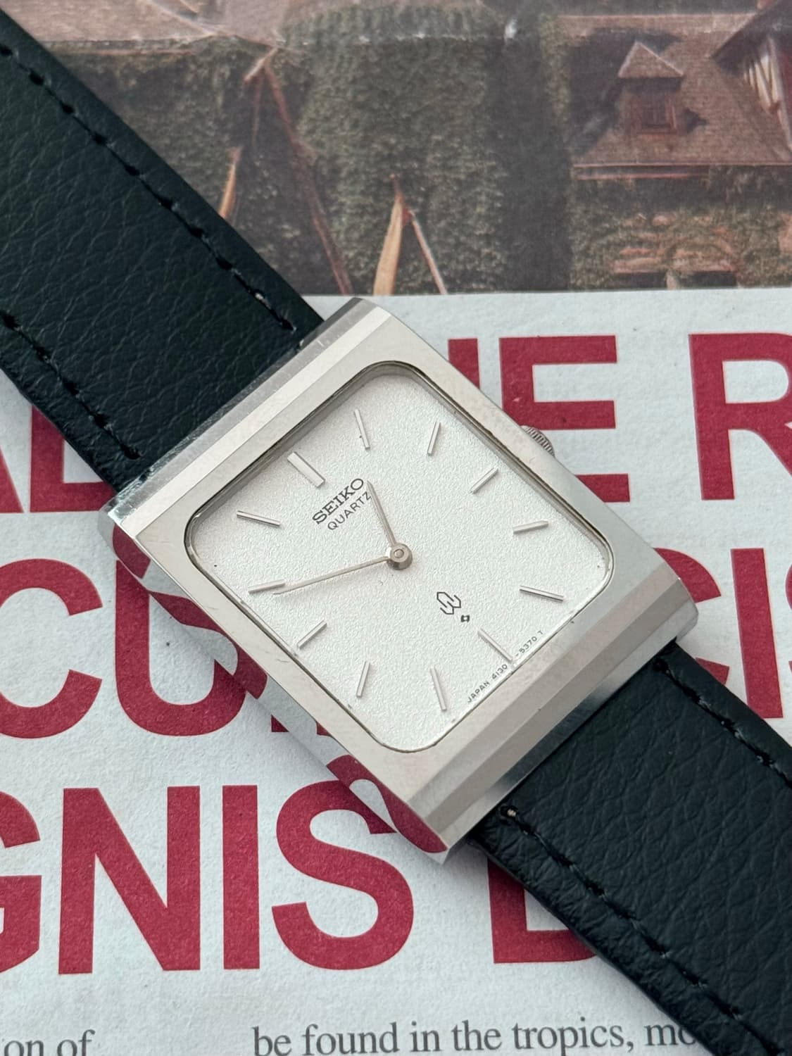 Seiko 세이코 쿼츠 스퀘어 샌드 블래스트 1976 상품이미지4