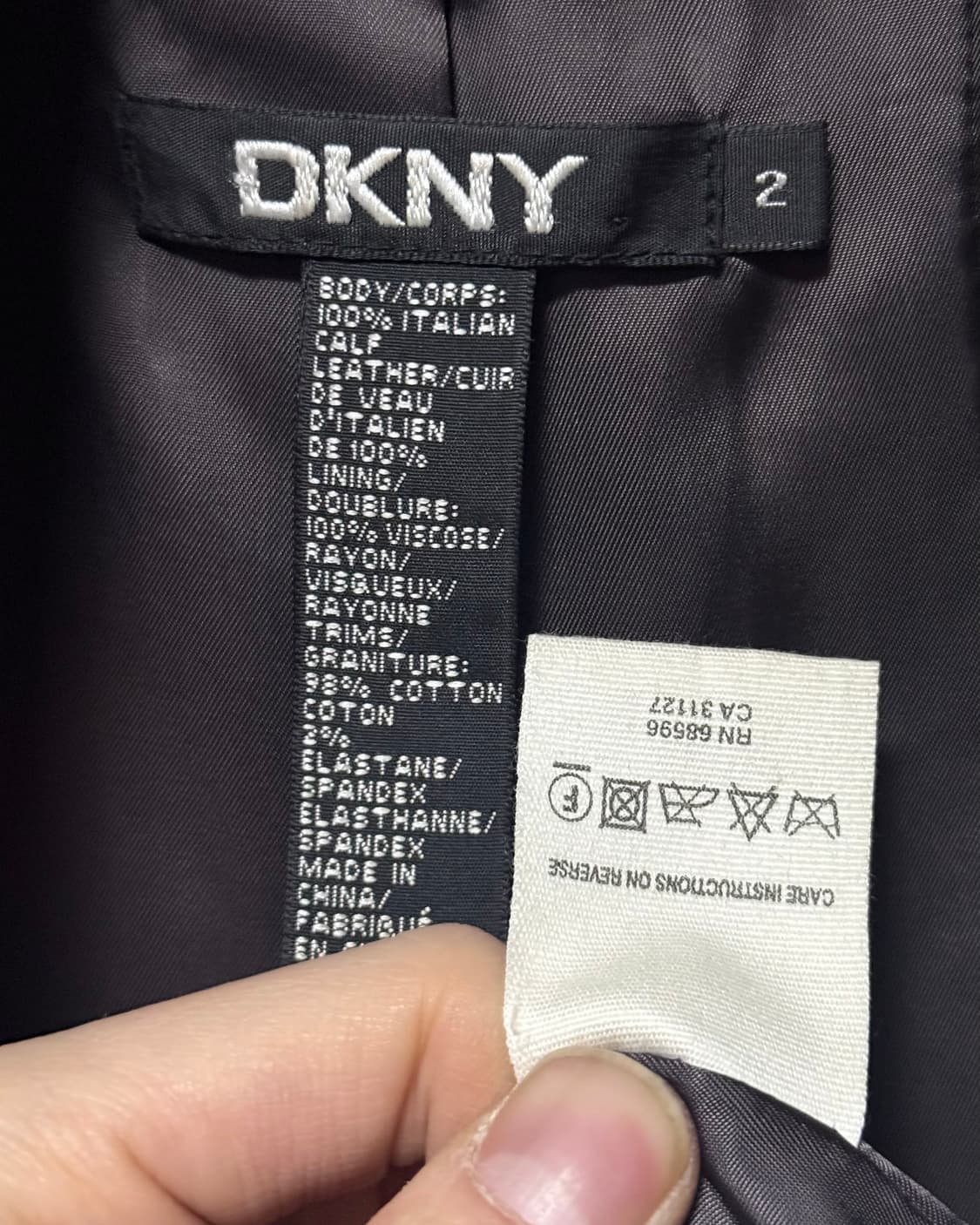 DKNY 도나카란 브라운 송아지 가죽 라이더 악어 바이커 락 고스 펑크 상품이미지8
