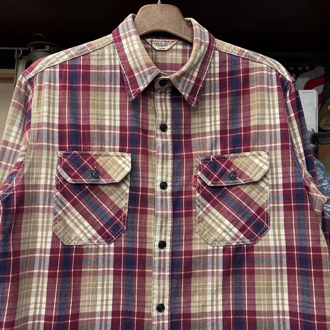 리바이스 오리지널 레드탭 헤비코튼 워크포켓 체크셔츠 N871 상품이미지3