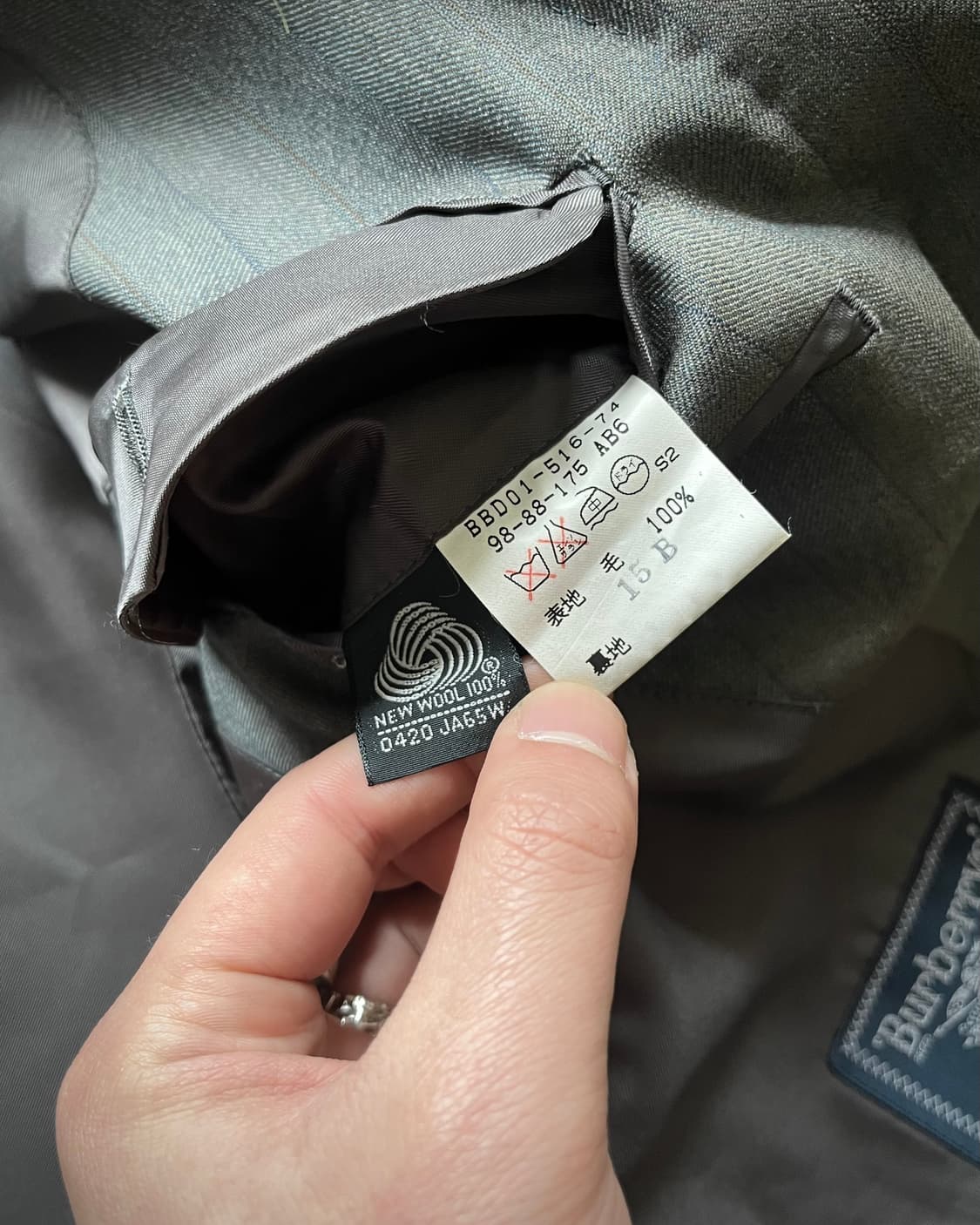 1990s Old Burberrys Classic Wool Blazer 상품이미지7