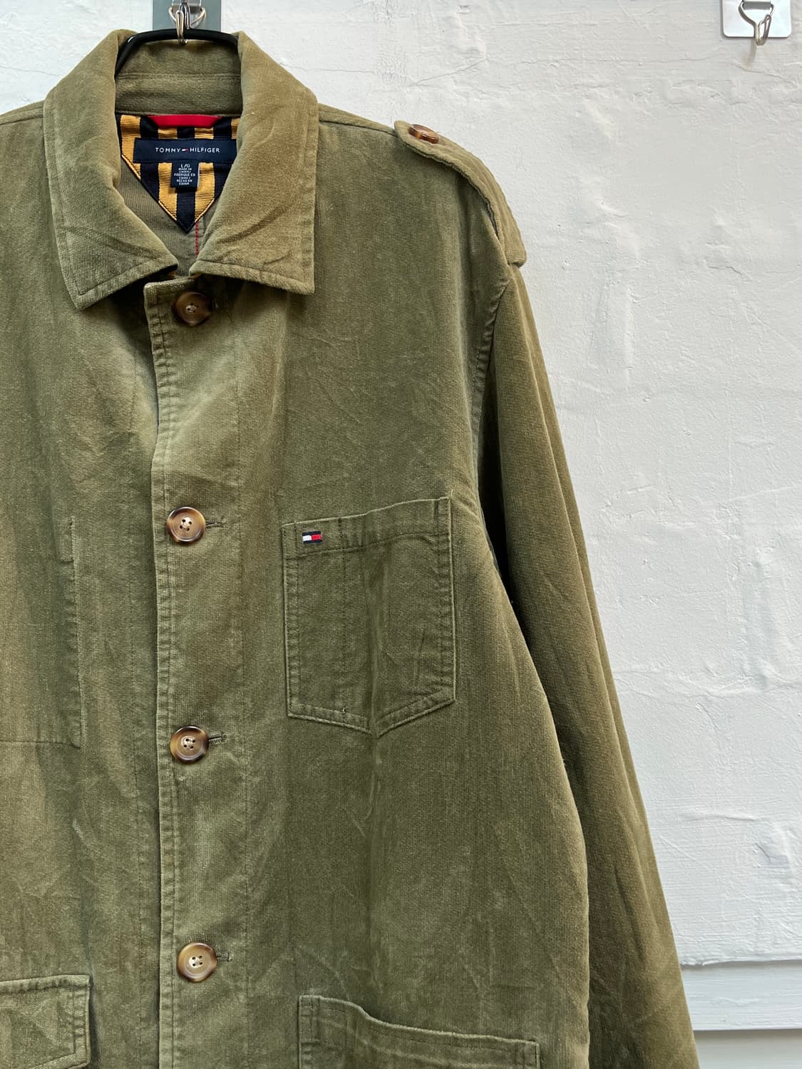 Tommy Hilfiger 올리브 그린 코듀로이 자켓 L 상품이미지3