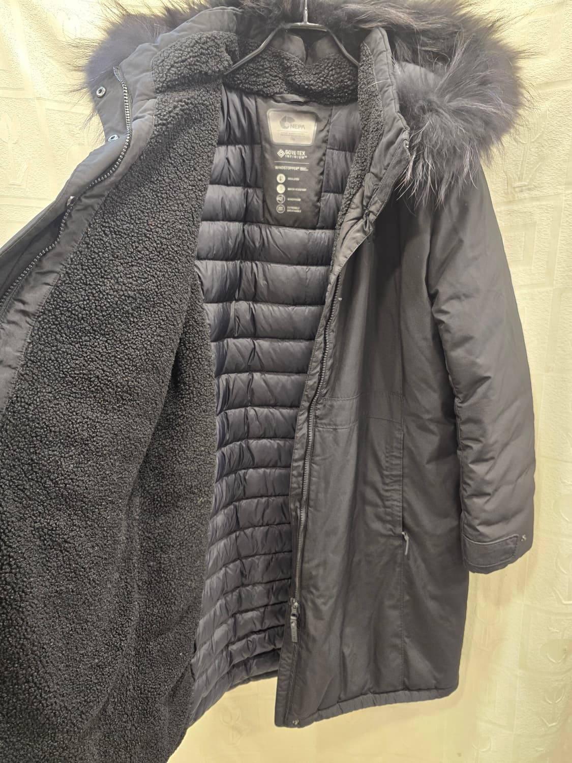 네파 여성 고어텍스 윈드스토퍼 구스다운 롱패딩 105 상품이미지7