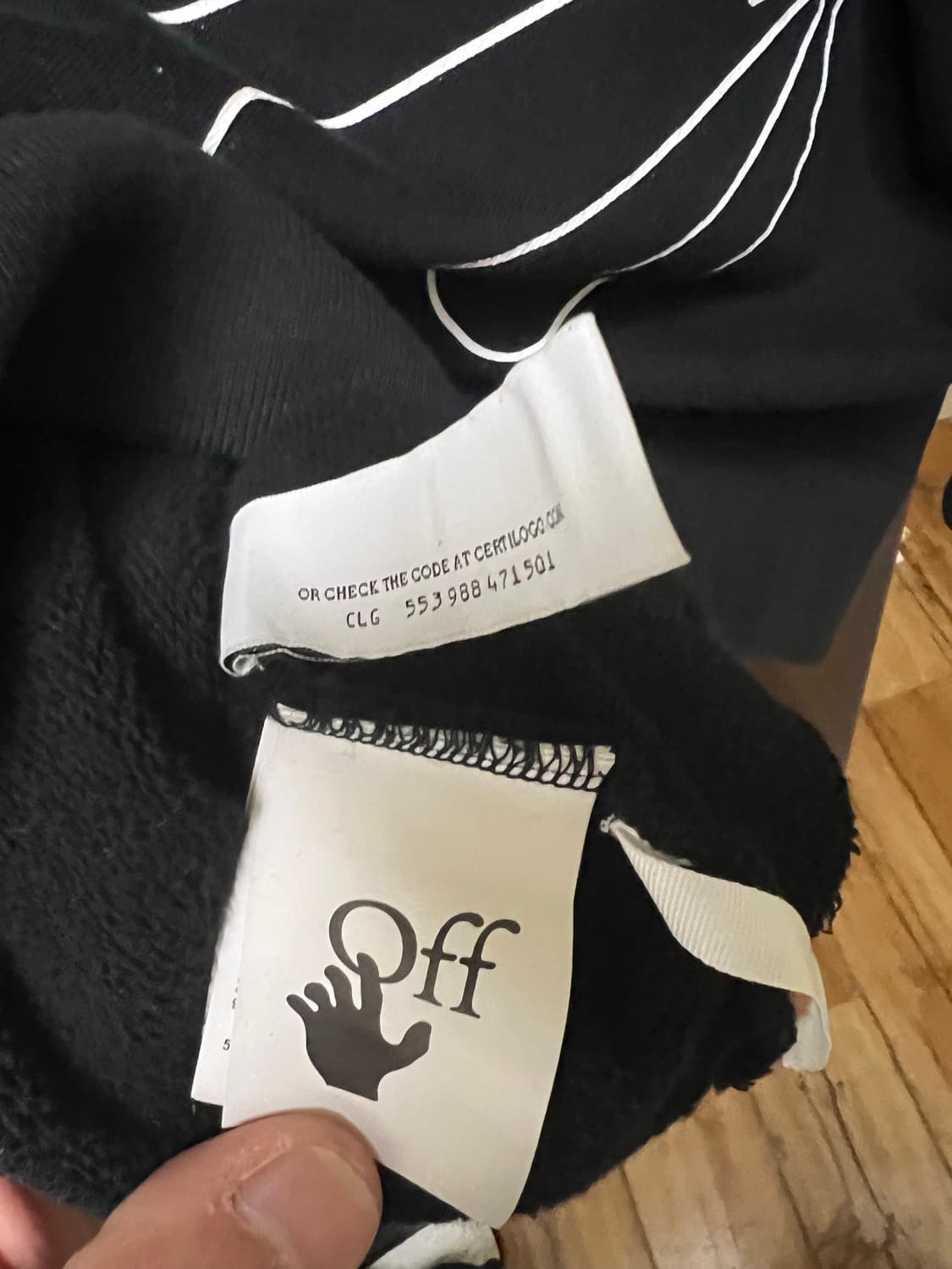 22f/w 오프화이트 웨이브 맨투맨 상품이미지4