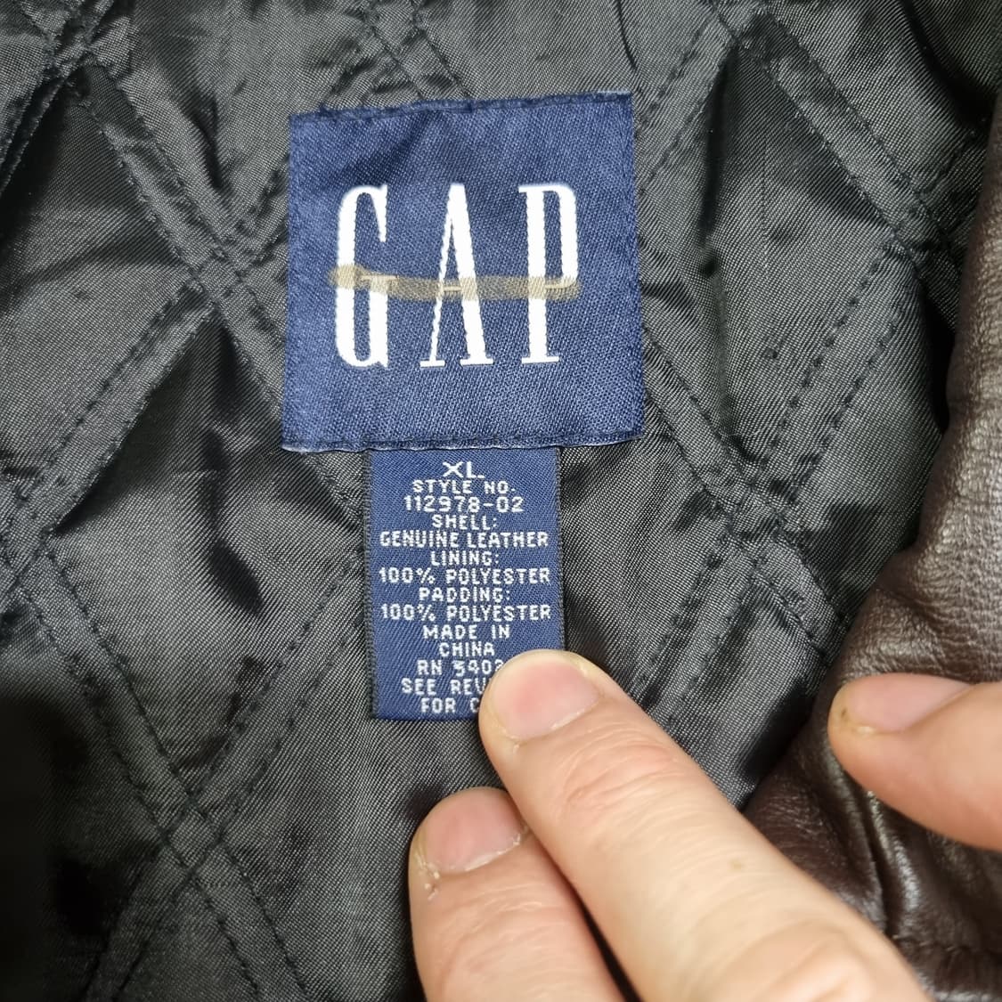 올드 갭 레더자켓 초코브라운 xl 상품이미지2