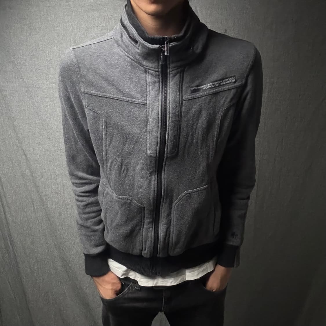 하이넥 더블 집업 자켓 상품이미지1