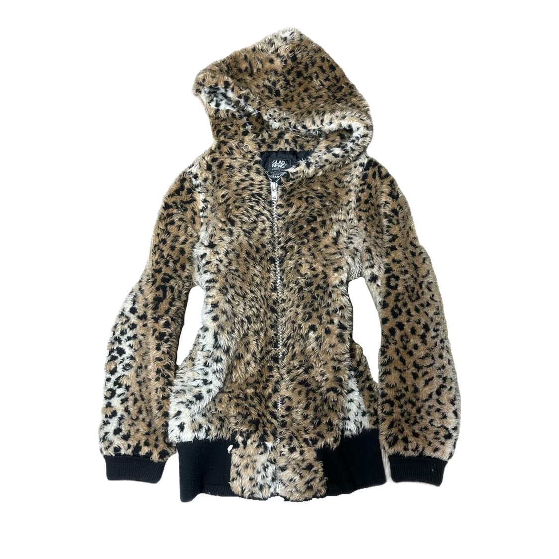 GLAD NEWS 호피 퍼 후드집업 상품이미지1