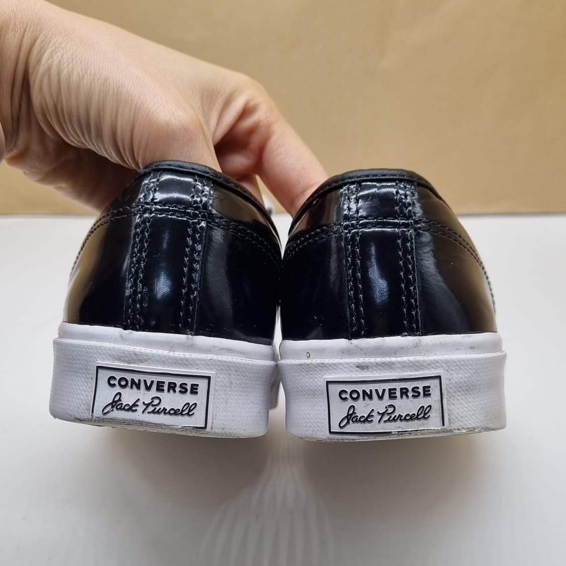 컨버스 잭퍼센로우 레더 블랙 스니커즈255. 상품이미지4