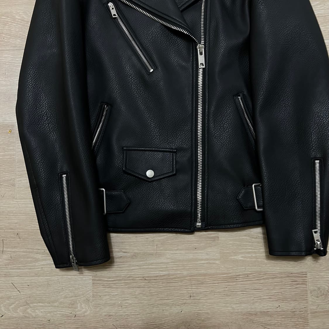 드레스볼륨 레더 더블 라이더 가죽자켓 [블랙] L/100 상품이미지3