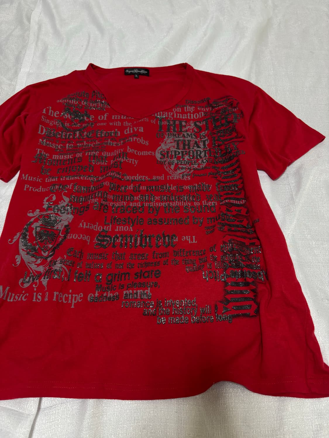 “Unknown” 00‘s Glitter Punk Print Tee 상품이미지4