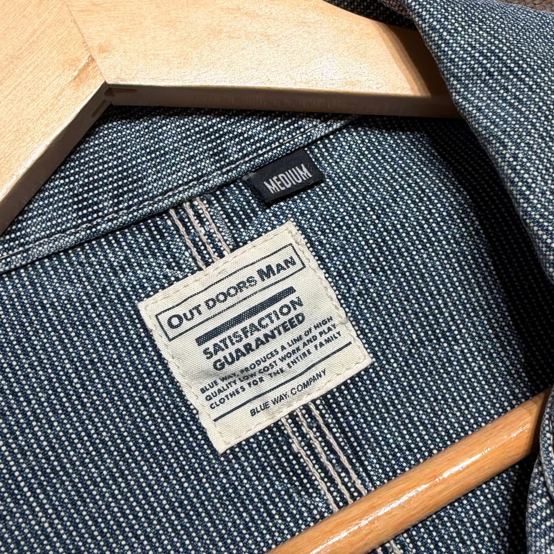 재팬 블루웨이 히코리 데님 커버올 자켓 M 100 상품이미지2