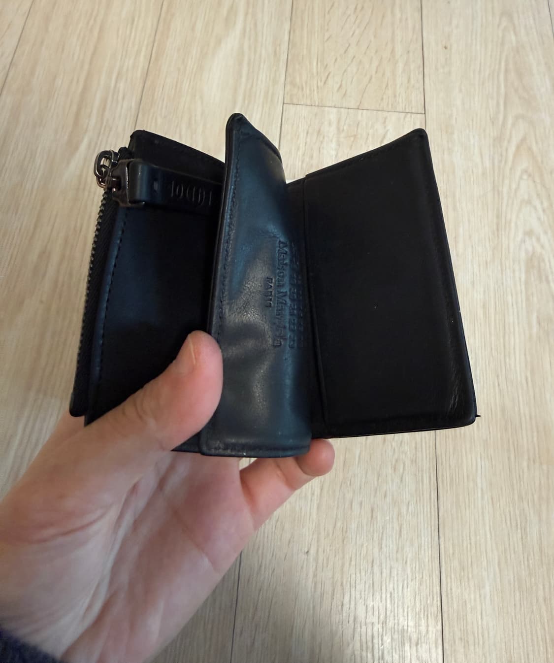 메종 마르지엘라 스티치레더 반지갑&지퍼형 반지갑블랙 상품이미지8