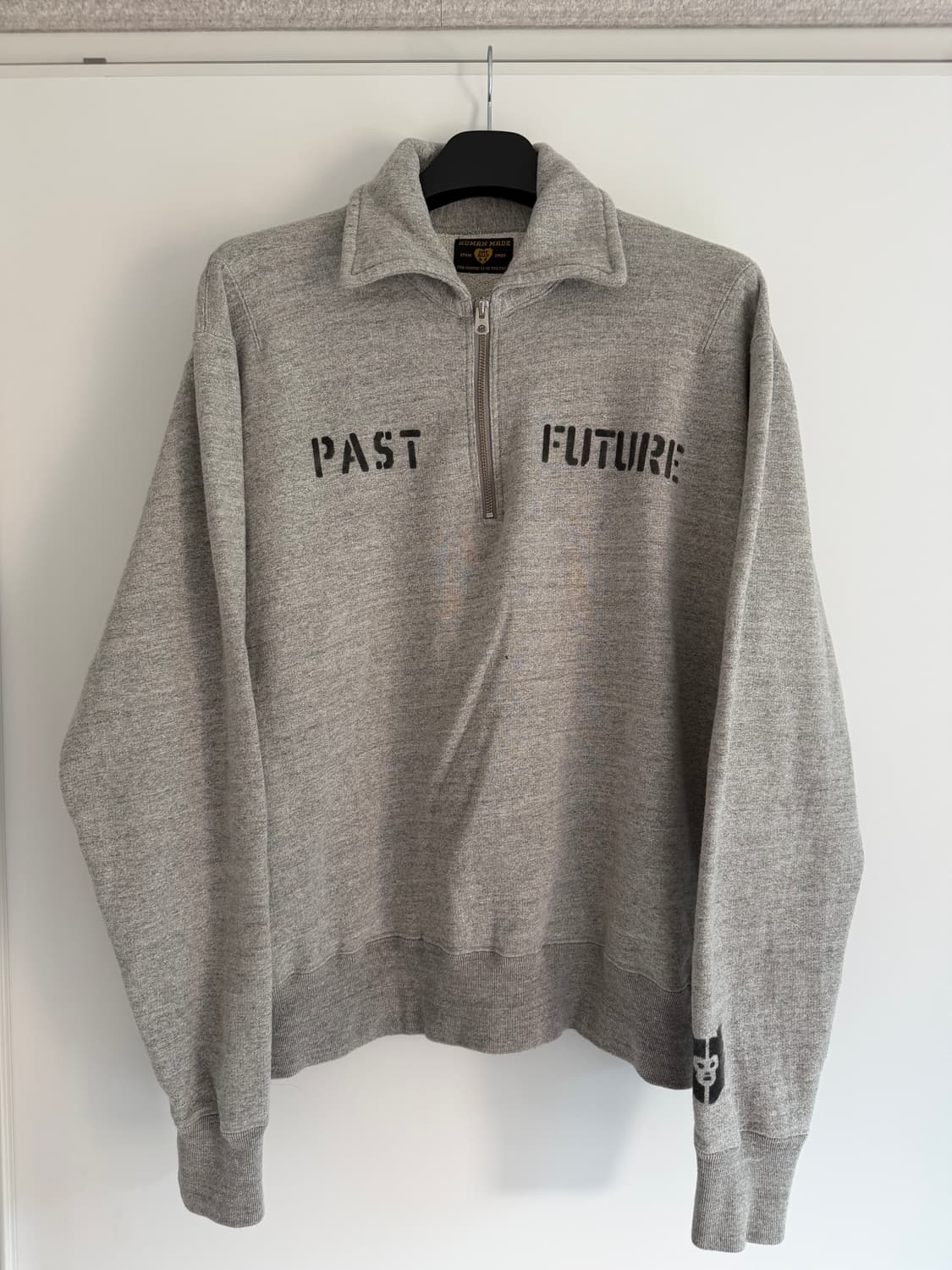 [XL] 휴먼메이드 하프집 스웻 셔츠 그레이 상품이미지1