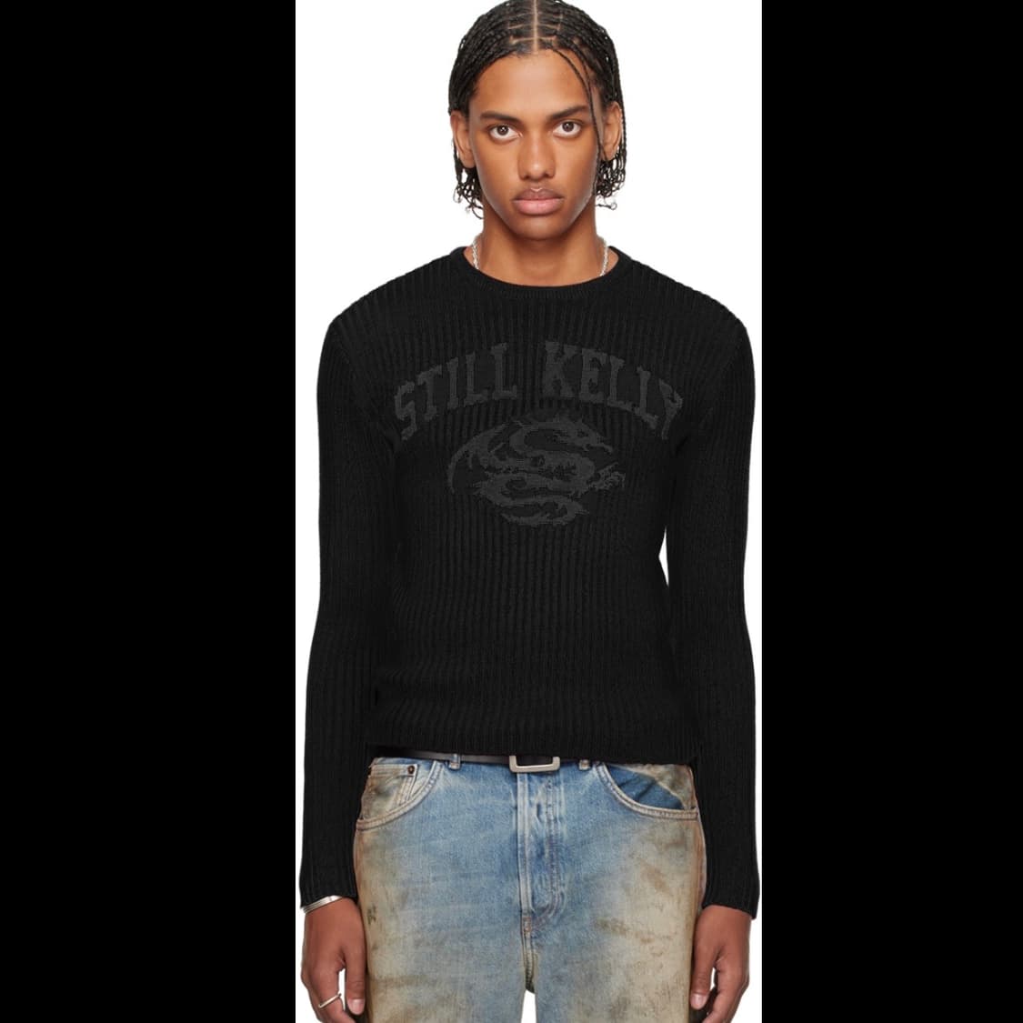 [L] still kelly 스틸 켈리 드래곤 니트  크루넥 풀오버 상품이미지4