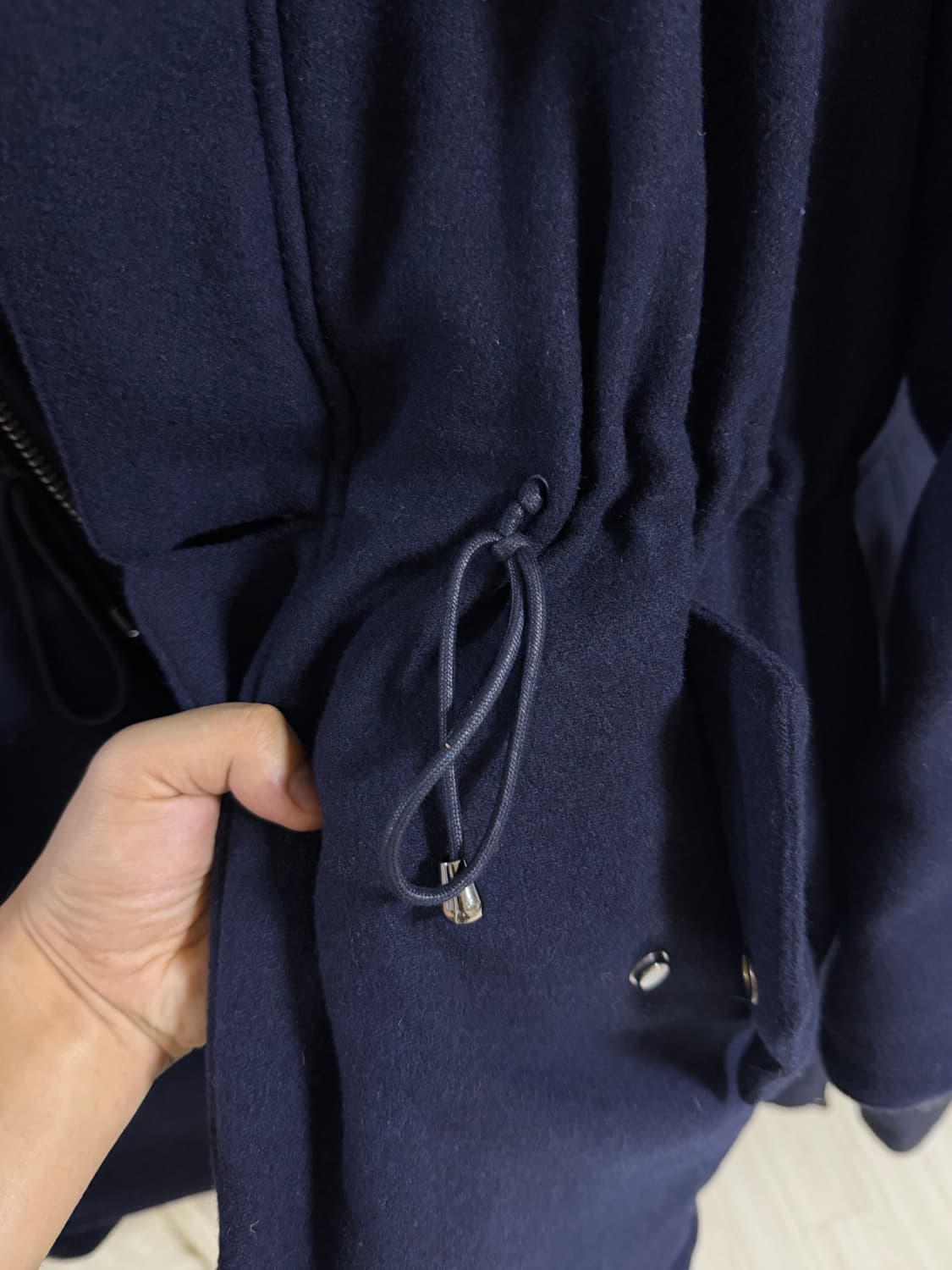 라마르쉐홀리데이 LMH-101 다크네이비 울 헤비다운 롱패딩 파카 S 상품이미지9