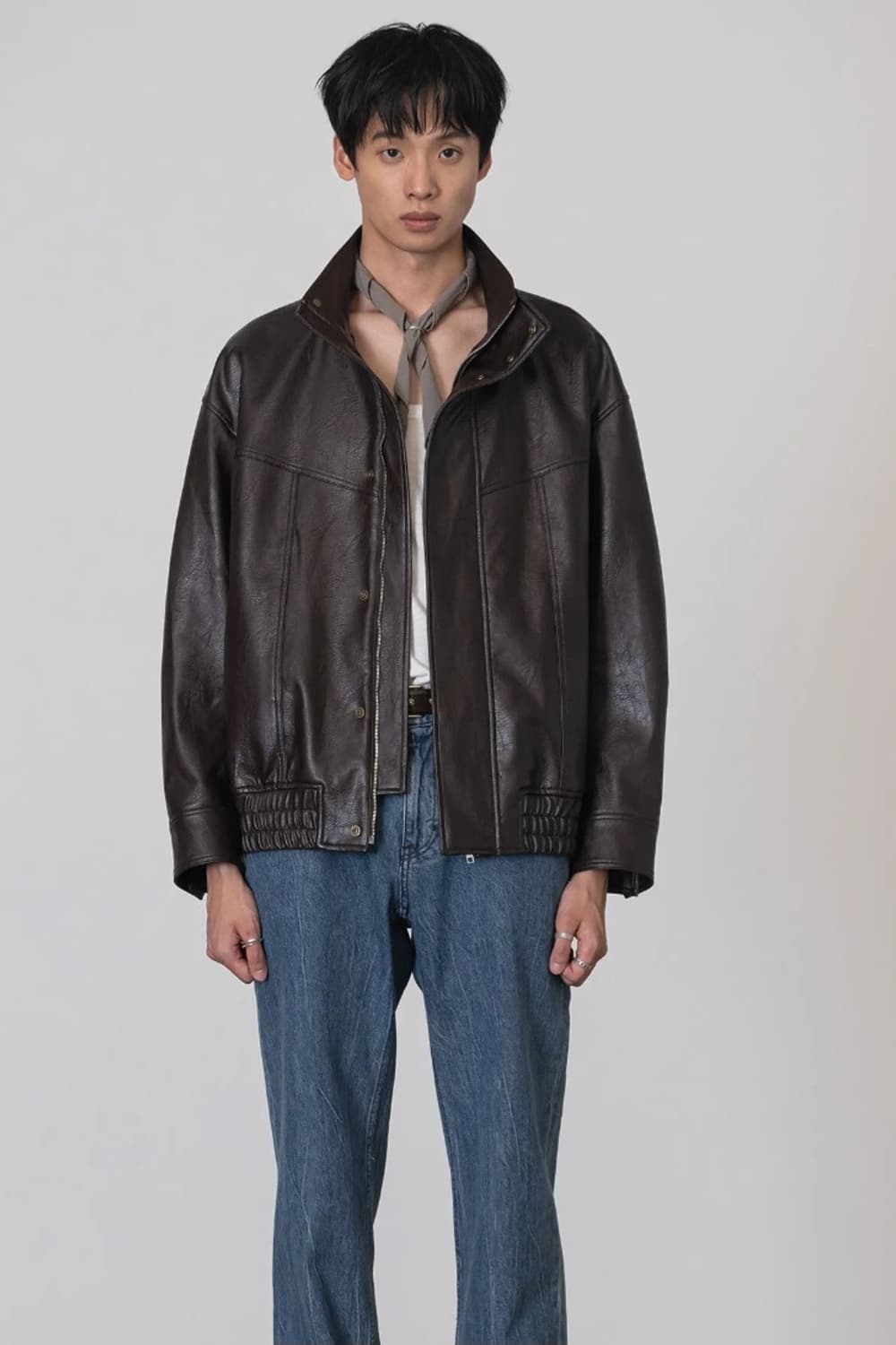 [S] 벨리에 에코레더 블루종 브라운 상품이미지1