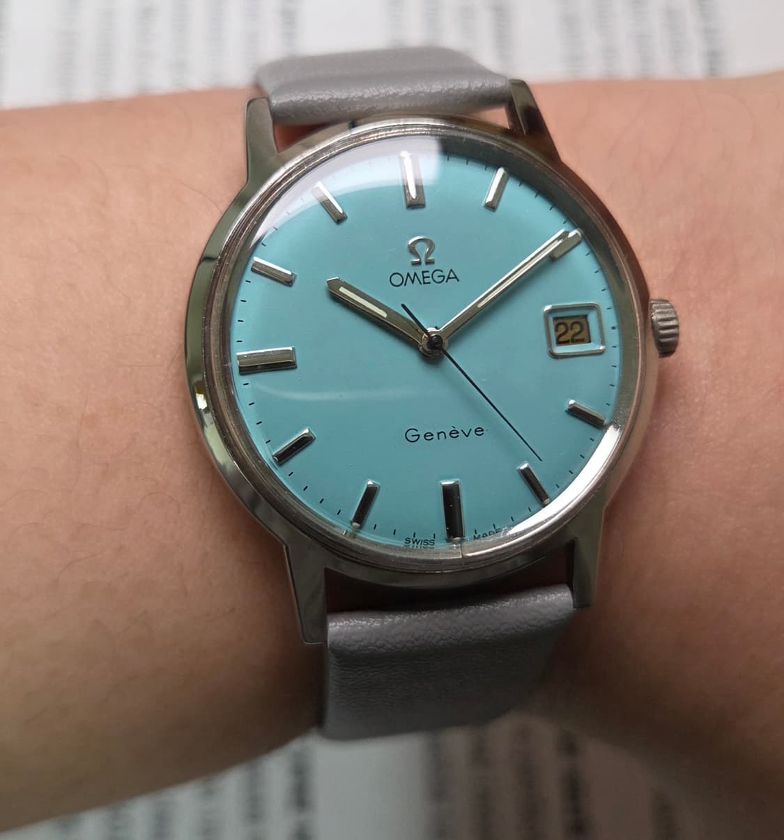 빈티지 오메가 제네브 싱글데이트 민트 600번대 수동 메커니컬 드레스워치 상품이미지8