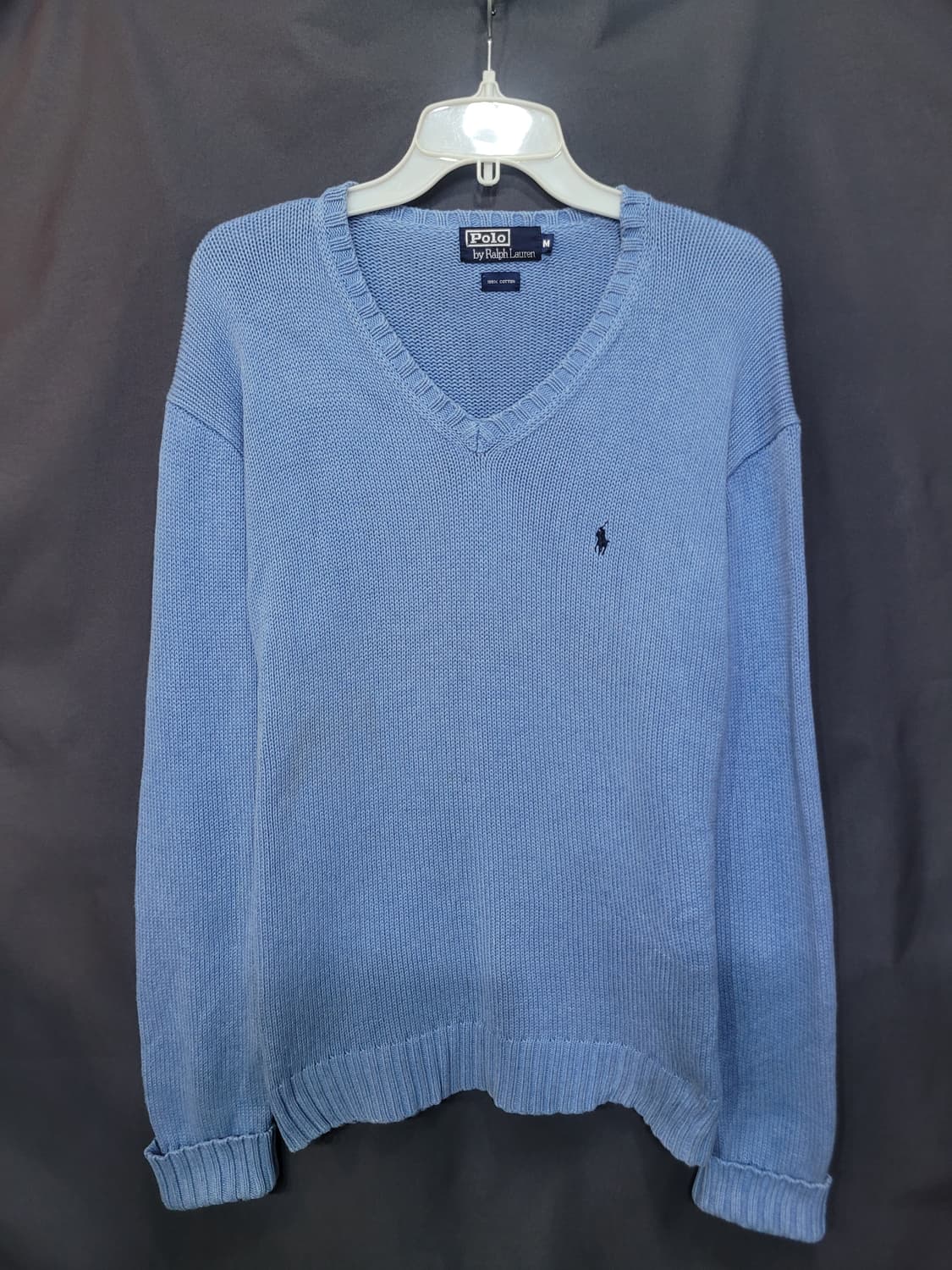 Ralph Lauren 랄프로렌 빈티지 스카이블루 브이넥 니트 상품이미지6