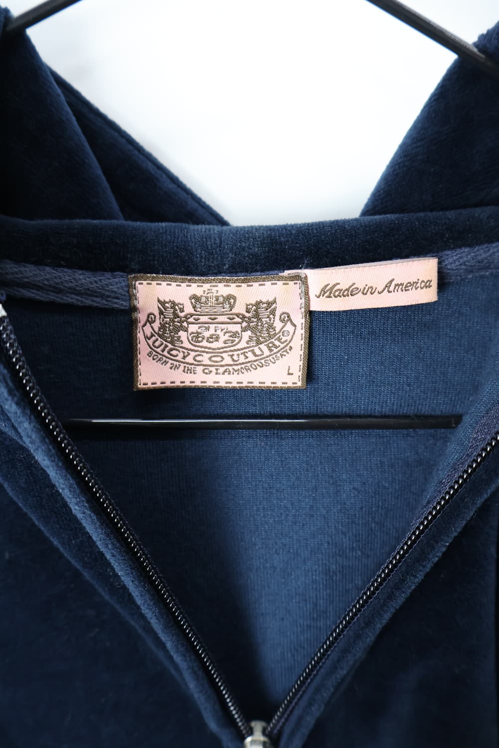 Juicy Couture Navy Velvet Zip-Up Hoodie 상품이미지6
