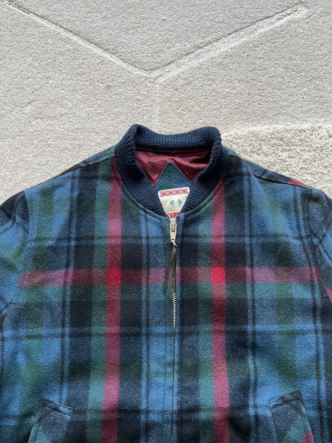 90s 맥그리거 타탄 체크 울 봄버 자켓 (95-100) 상품이미지3