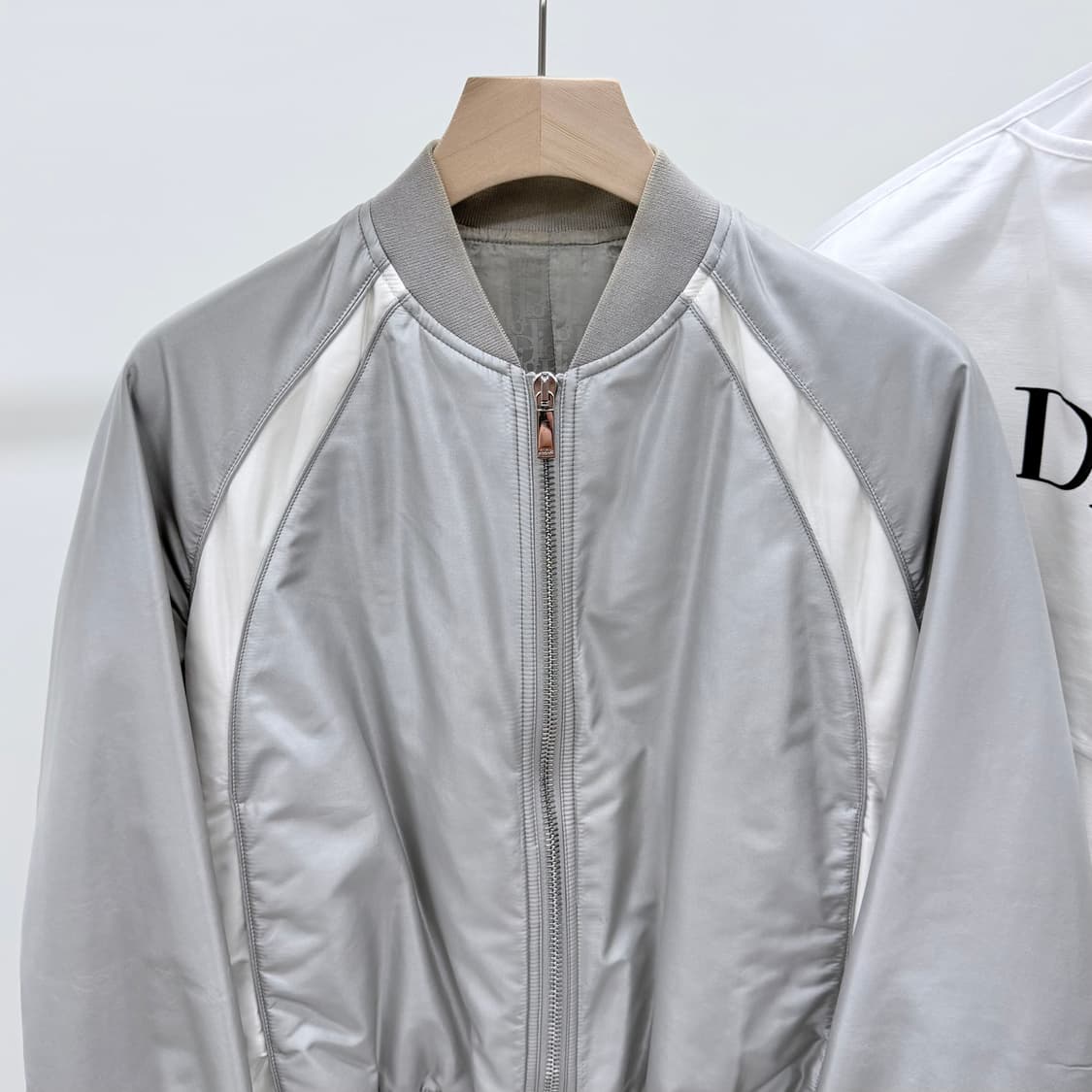 [S급/50] 디올 x 에어 조던 한정 봄버 바시티 자켓 그레이 상품이미지4