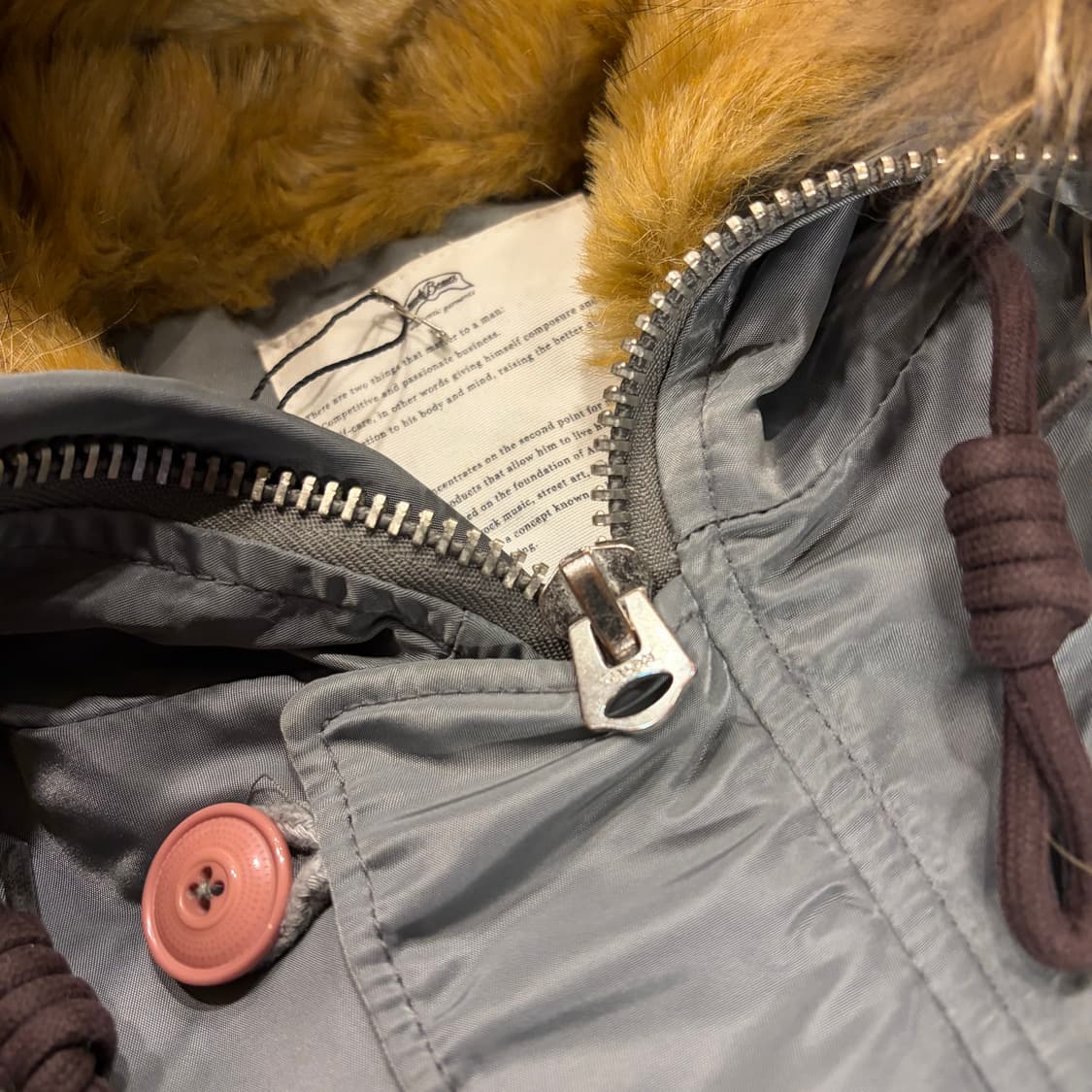 [S] 누드본즈 N.D.B.S 후드 N-3B 야상 점퍼 그레이 B852 상품이미지4