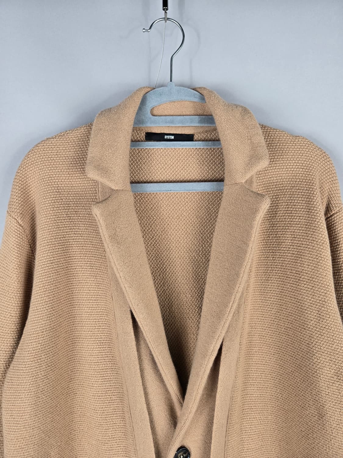 [무료배송]한섬 시스템 옴므 100 울100 숄 카라 니트 가디건 상품이미지2