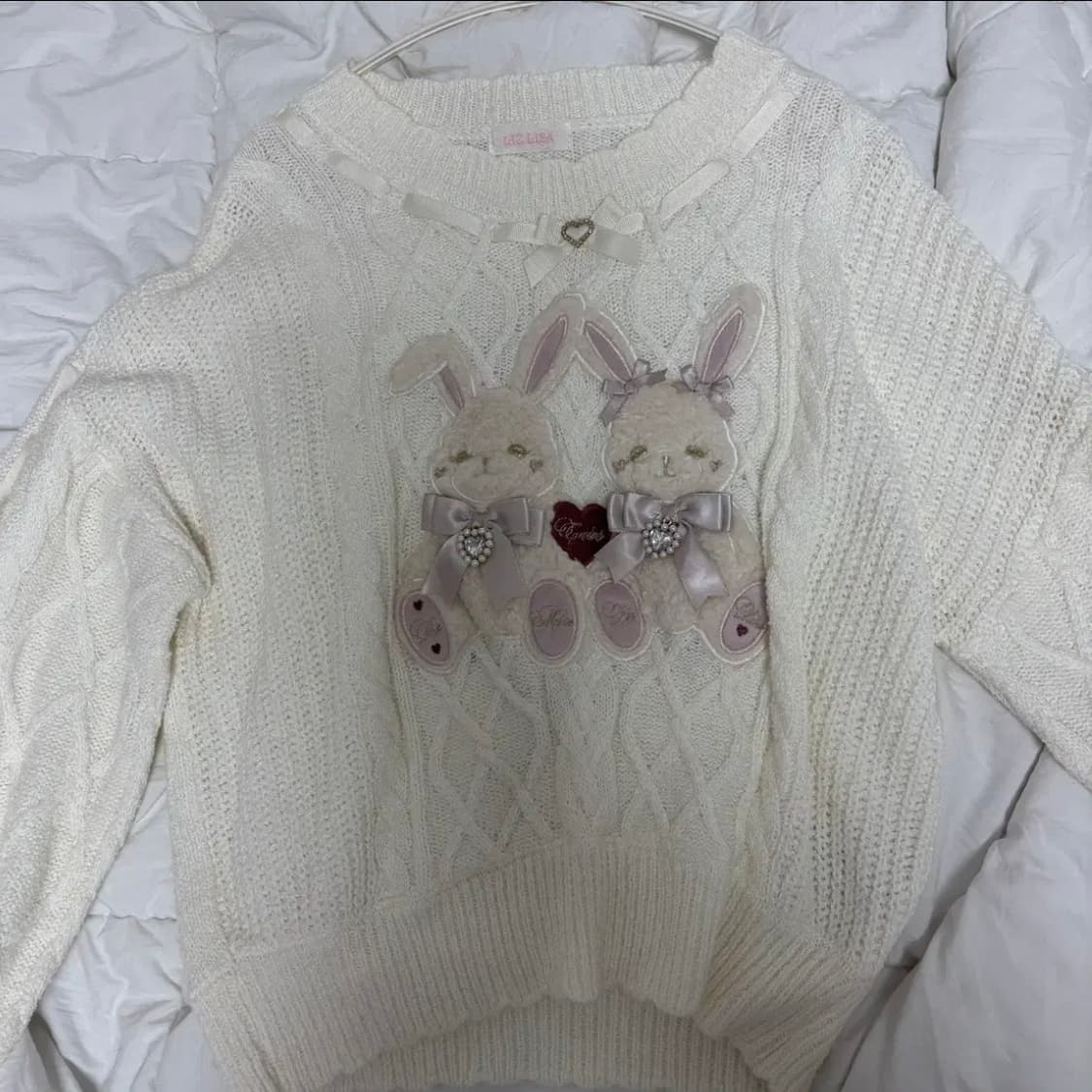 리즈리사 트윈버니 니트 블라우스 양산형 지뢰계 시크릿허니 로지타 마즈 상품이미지2