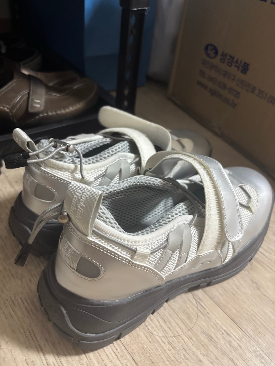 락피쉬언더웨어 벨크로 스니커즈 실버 상품이미지2