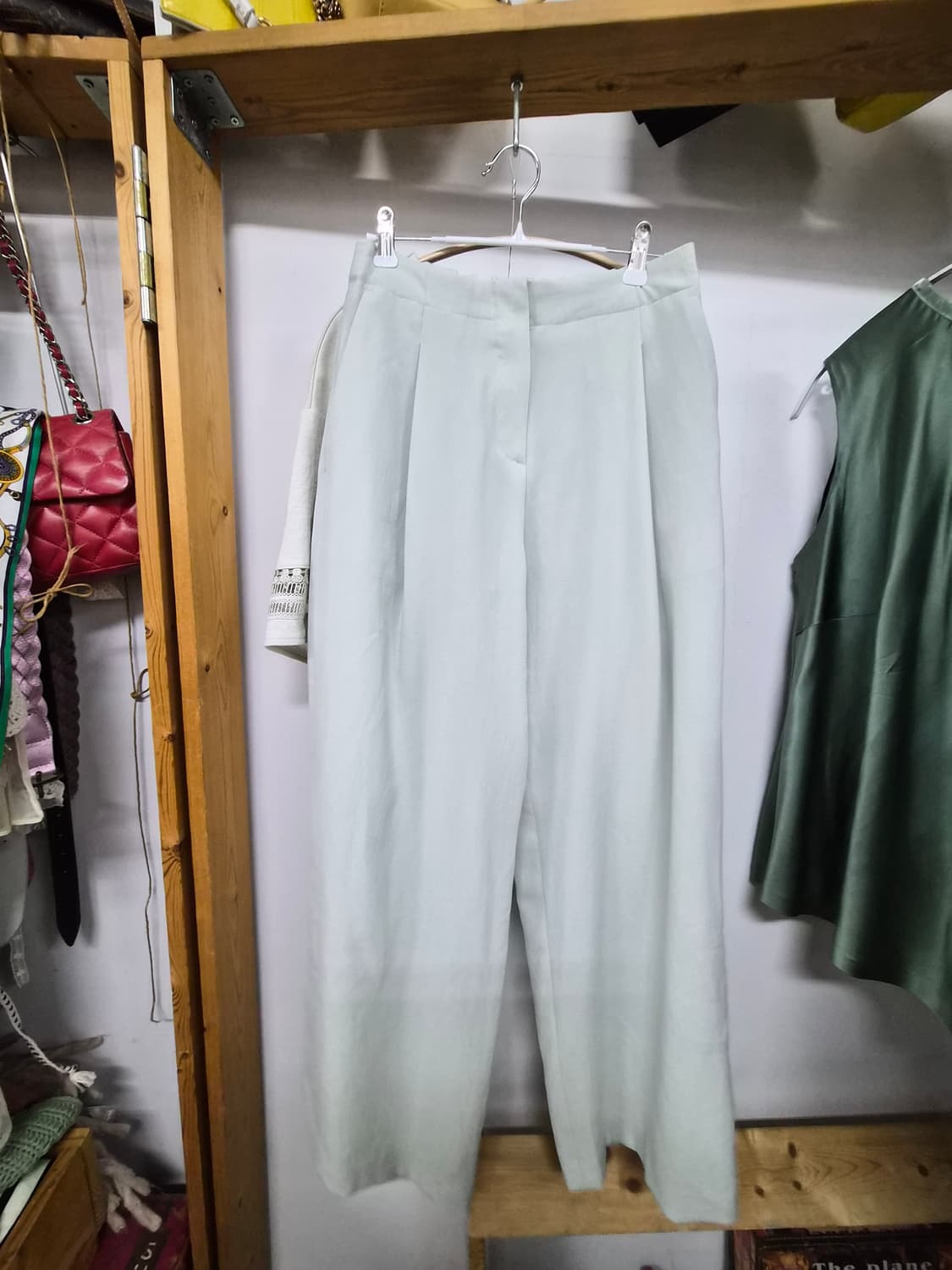 주크 민트 엣지 레이스티. 샤틴 밀크민트 와이드팬츠 상품이미지6