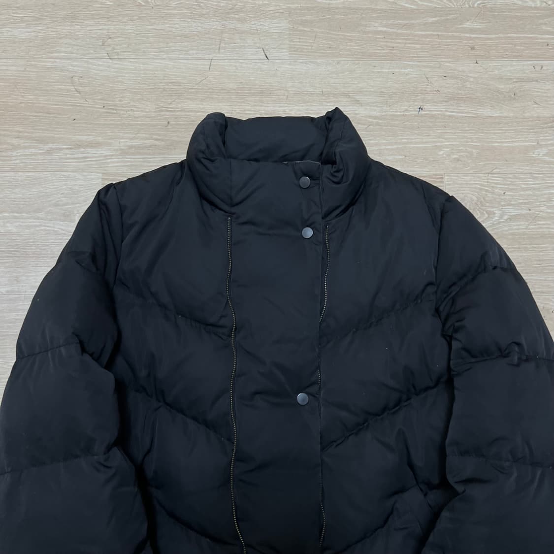 라코스테 여성 프리미엄 덕다운 스탠드넥 롱패딩 점퍼 [블랙] M/95 상품이미지2