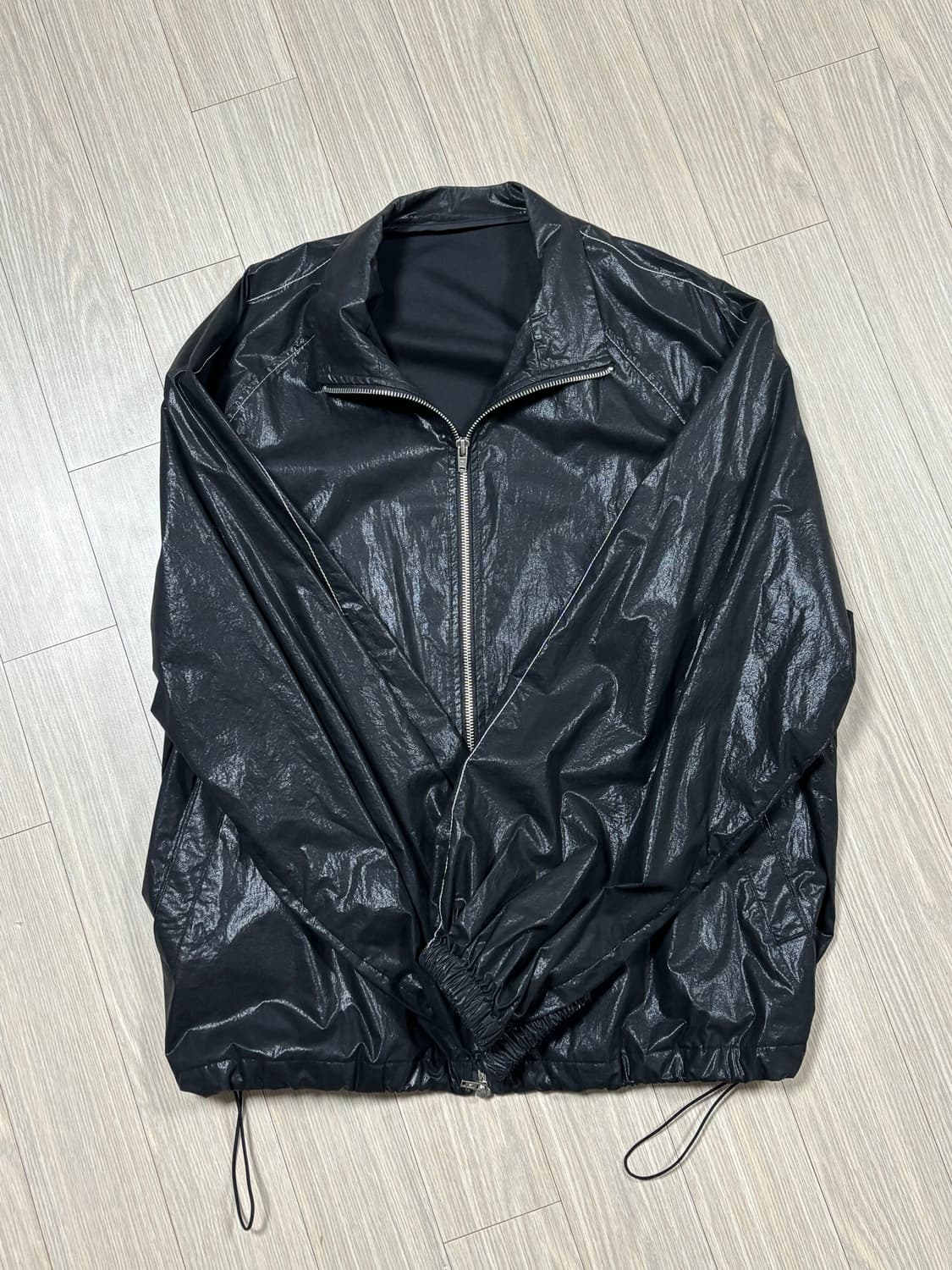 마뗑킴 코팅 점퍼 블랙 상품이미지2