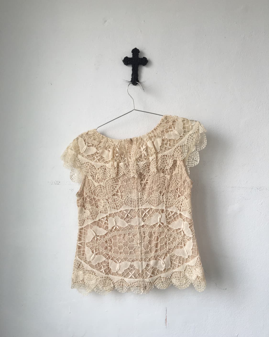 Corsage point crochet top 상품이미지3