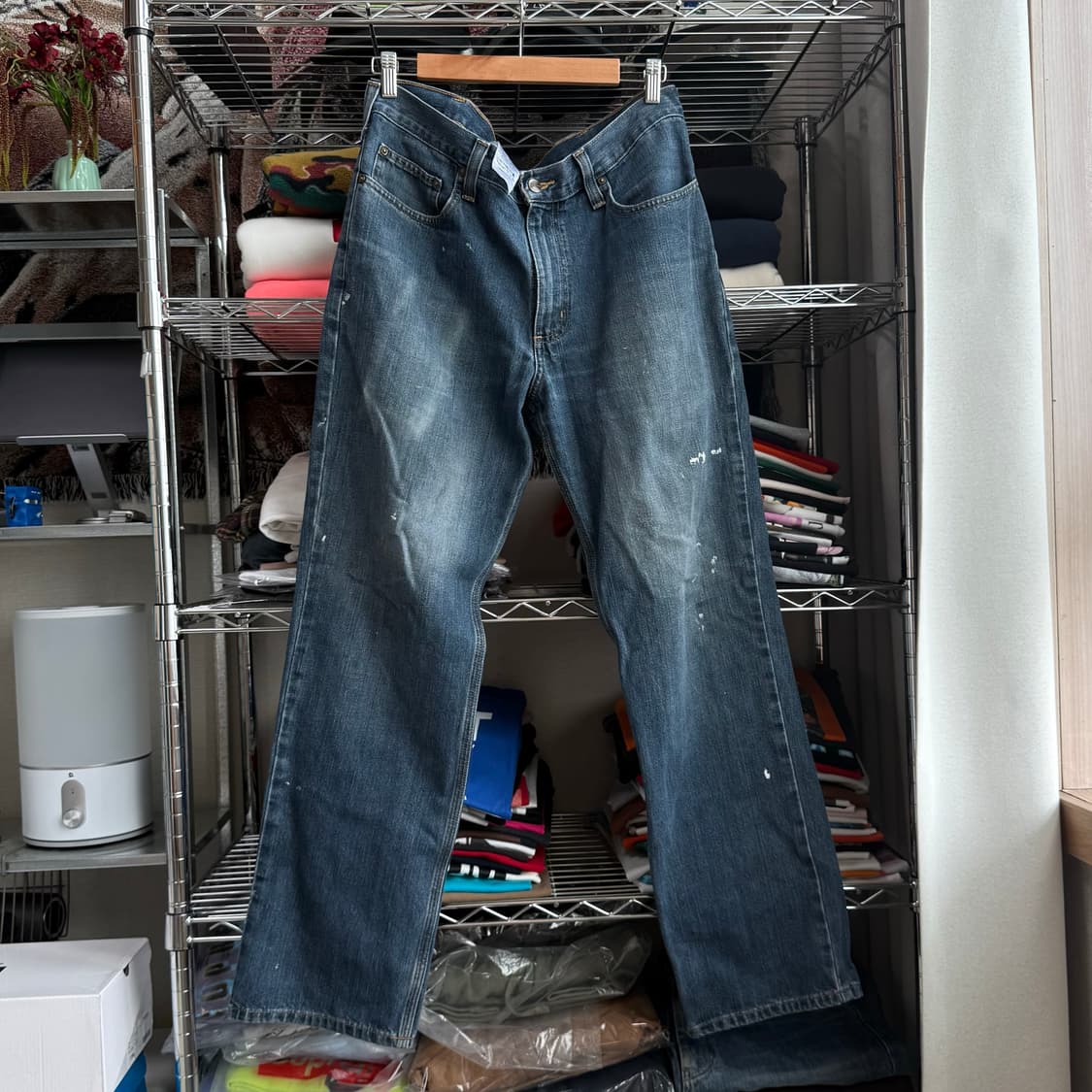 칼하트 페인팅 빈티지 데님 팬츠 상품이미지3