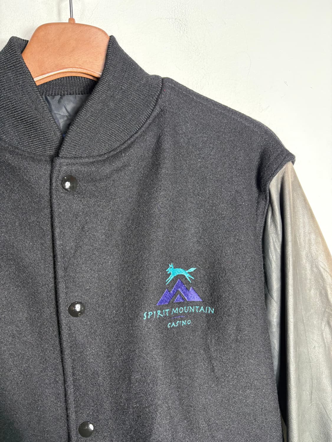 Holloway usa 홀로웨이 울 가죽 바시티 자켓 상품이미지2