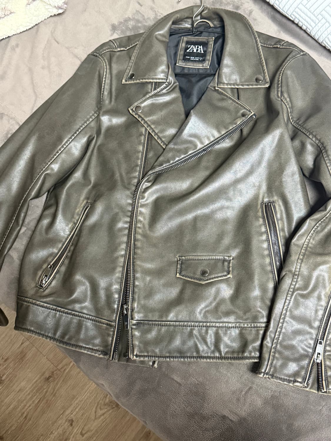 자라 브라운 라이더자켓(XL) 상품이미지1