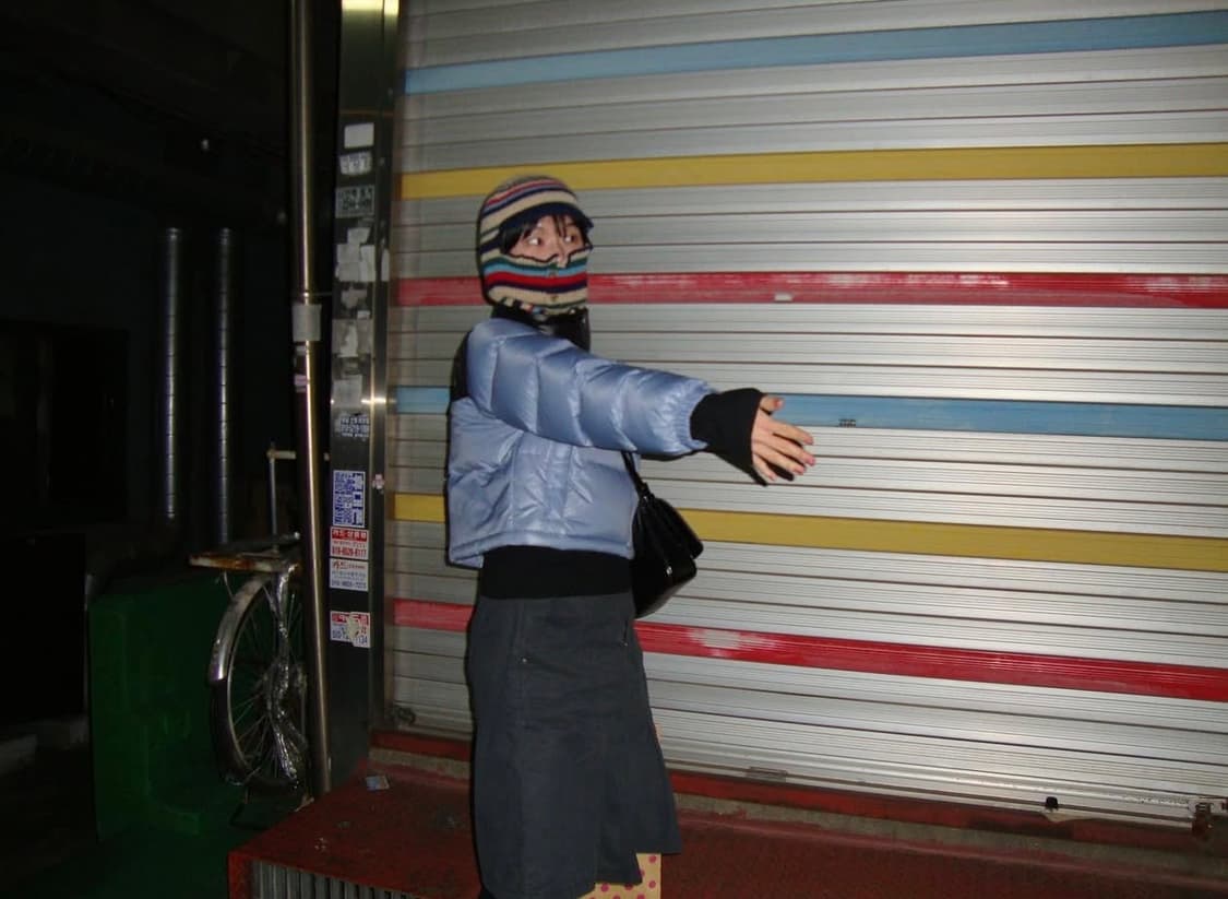 노스페이스 눕시 숏패딩 블루 상품이미지2