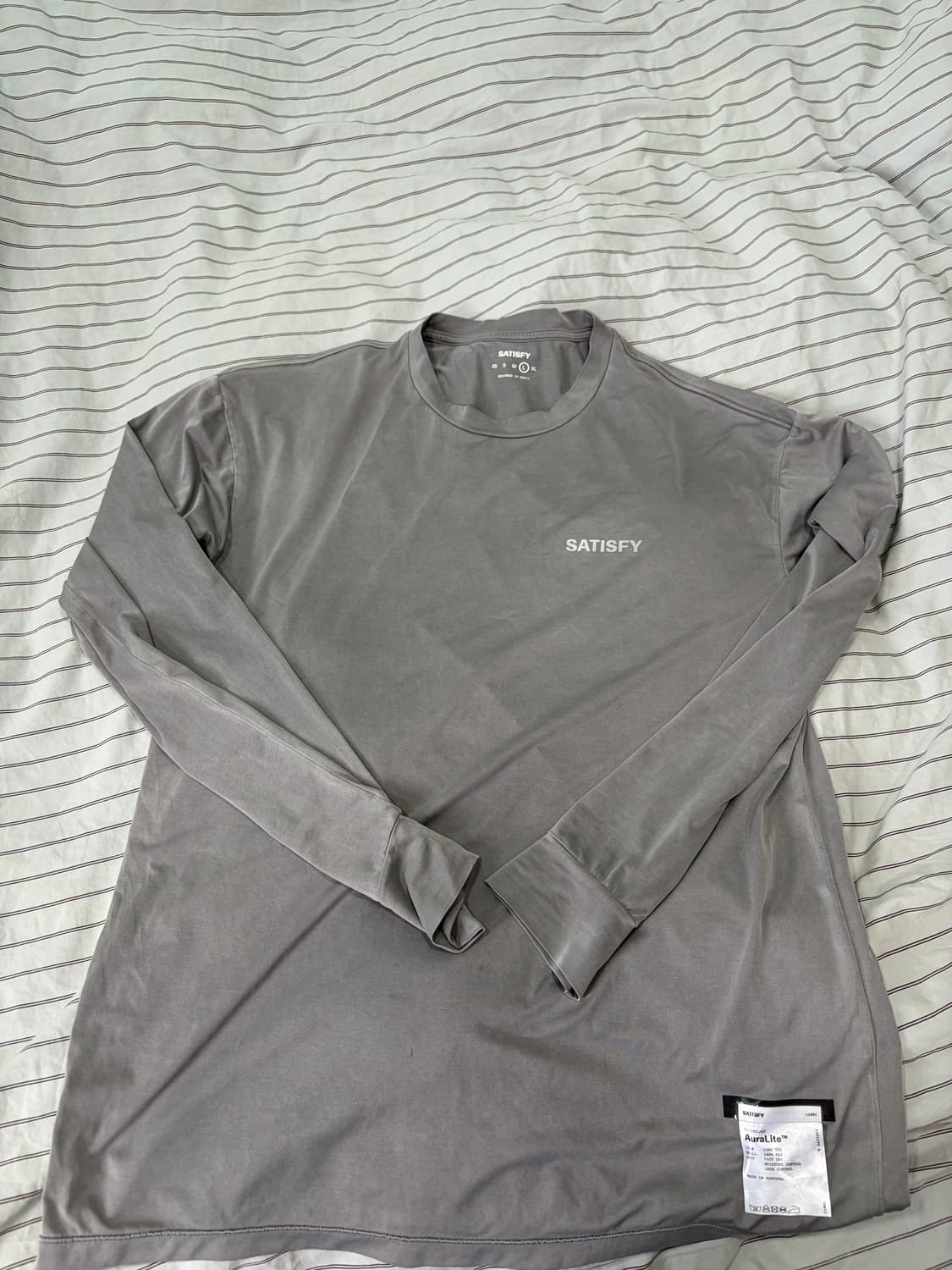 새티스파이 auralite 아우라라이트 롱슬리브 그레이 L 상품이미지1